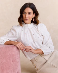 Blouse brodée Francesca-Polin et moi Online