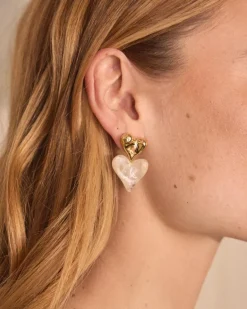 Boucles d’eilles cœur rubis-Polin et moi Outlet