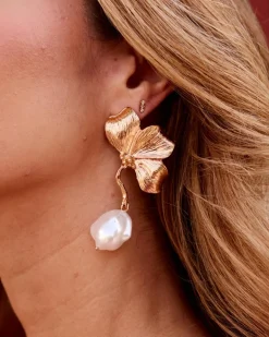 Boucles d’eilles fleur de perle-Polin et moi Hot