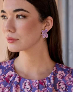 Boucles d’oreilles fleur de dahlia-Polin et moi Discount