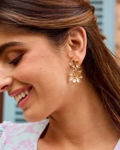 Boucles d’eilles fleur de rose-Polin et moi Outlet