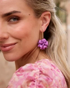 Boucles d’oreilles pendentifs fleur-Polin et moi Fashion
