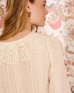 Chemise à col en dentelle Pilar-Polin et moi Outlet