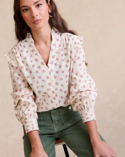 Chemise à fleurs runiques-Polin et moi Hot
