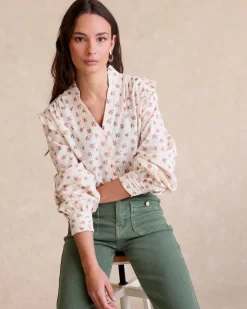 Chemise à fleurs runiques-Polin et moi Hot