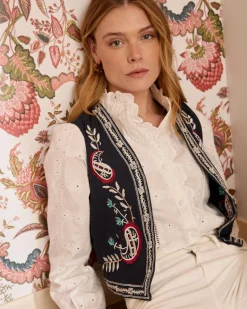 Gilet brodé Abelina-Polin et moi Clearance