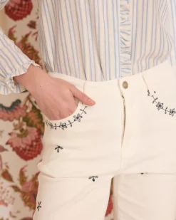 Jean brodé Bea Navy-Polin et moi Online