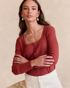 Pull en tricot marron-Polin et moi Discount