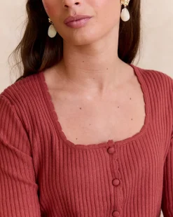 Pull en tricot marron-Polin et moi Discount