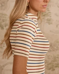 Robe en maille rayée Mirena-Polin et moi Sale