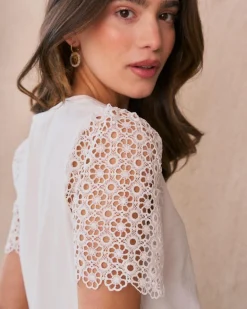 T-shirt à manches en dentelle Inara-Polin et moi Hot