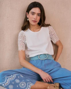 T-shirt à manches en dentelle Inara-Polin et moi Hot