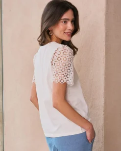 T-shirt à manches en dentelle Inara-Polin et moi Hot